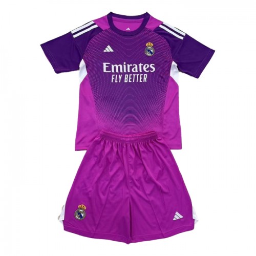 Ensemble Maillot Gardien Real Madrid Purple Version 2025-26 Enfant Ensemble Maillot Gardien Real Madrid Purple Version 2025-26 Enfant